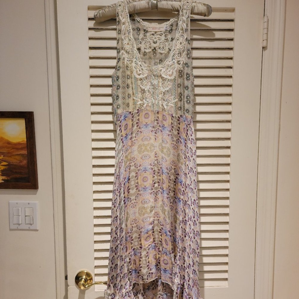 Johnny Was Silk Hi Low Midi Dress